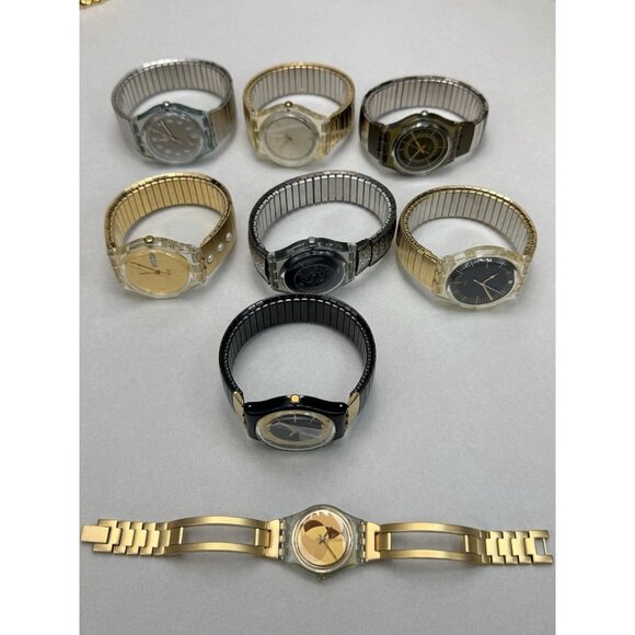 Lot Of 8 Swatch Watches Swiss Made Parts Or Repair Assorted Models main image 5